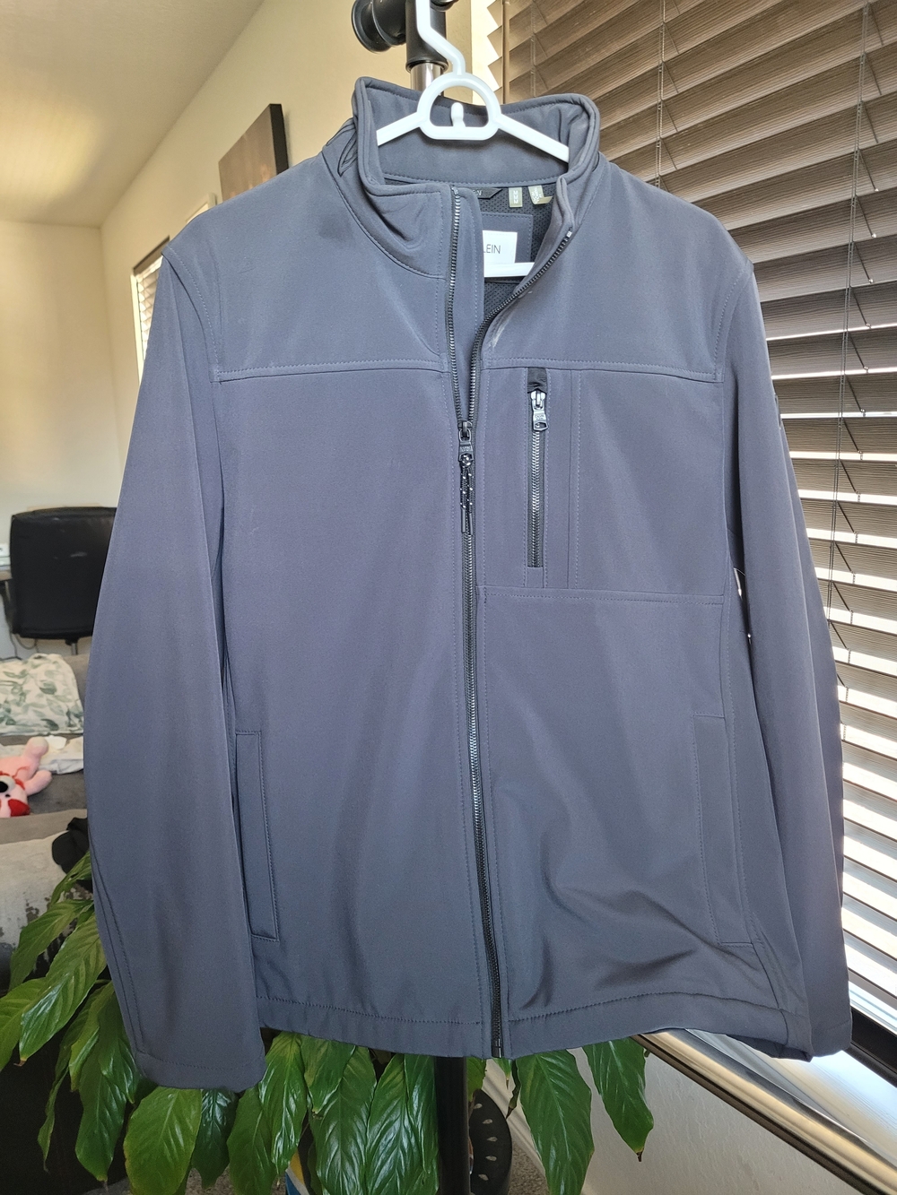 Calvin Klein Men's Gray Lightweight Softshell Jacket